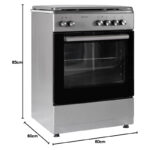 Wolf Power Electric Cooker WGC6060HERMF, 4 Hot Plate Cooker, Silver, Free Standing - Image 3