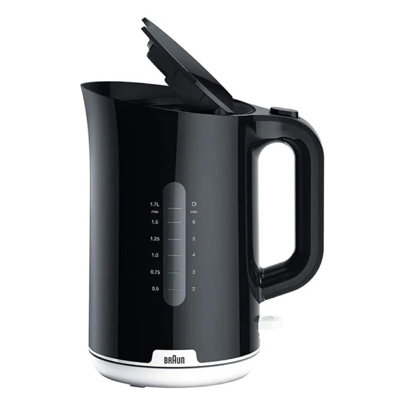 WK1100BK-2 Braun Breakfast1 Collection Kettle 1.7L, 2200W, 360° Rotating Base, Removable Limescale Filter, BPA Free – WK1100BK Black - Image 2