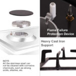 Milton Built In Gas Hob 2 Burner Stainless Steel Auto Ignition MHG303SS Silver - Image 3