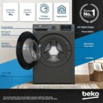 Beko 8kg Washer Dryer 5kg Drying 1400 RPM SteamCure Hygiene+ QuickWash – Grey WD8514M - Image 2
