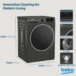 Beko 8kg Washer Dryer 5kg Drying 1400 RPM SteamCure Hygiene+ QuickWash – Grey WD8514M - Image 4